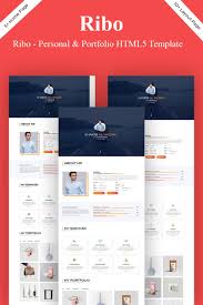 Ribo Personal Portfolio Html5 Landing Page Template 84412 Brochure Design Template Personal Portfolio Landing Page