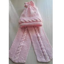 Inci Ve Burgu Suslemeli Kolay Cocuk Atki Bere Takimi 2 3 Yas Baby Knitting Patterns Kiz Bebek Tig Orgu