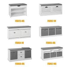 Sobuy Fsr66 Hg Banc De Rangement Avec Coussin Rembourre 2 Tiroirs Et 2 Paniers Meuble Bas Entree Commode A Chaussure Banquette Banc De Rangement Meuble Bas Meuble Entree