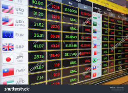 Bangkok Thailand 5 Apr 2019 Close Up Of Foreign Currency Exchange Rates On Led Screen In A Bank Ad Affiliate Close Bangkok Thailand Bangkok Thailand