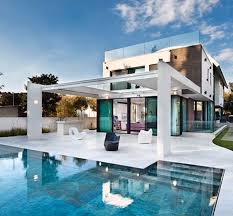 Modern House Design With Swimming Pool Swimmingpools Modern House Floor Plans Modern Pool House Mediterranean House Designs