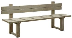 Banc De Jardin Avec Dossier En Bois Traite Autoclave Vert Gris Banc Jardin Bancs De Jardin En Bois Banc Avec Dossier