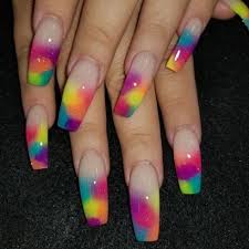 Rainbow Ombre By Oli123 From Nail Art Gallery Rainbow Nails Design Rainbow Nails Pretty Acrylic Nails