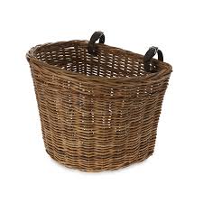 Basil Darcy L Varnished Natural Bicycle Basket Wicker Basket