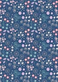 Old Harry Rocks Purbeck Flowers On Dark Blue Cotton Fabric From Lewis And Irene By The Yard Harry Rocks Pattern Colorful Wallpaper