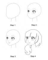 Gezichten Tekenen In Anime Stijl Een Meisje Gezichten Tekenen Tekenen Manga Tekenen