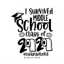 Middle School Tshirt Svg End Of School Gift 2020 Graduate Etsy In 2020 Graduation Signs Middle School Graduation Gifts Middle School Graduation