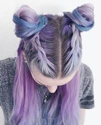 Pastel Purple And Blue Hair W Natural Brown Roots Hair Styles Purple Hair Dyed Hair