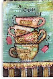 A Cup Of Love Canvas Print By Monicamota A By Canvas Cup Love Monicamota Of Print In 2020 Mischtechniken Auf Leinwand Tee Kunst Teebeutelkunst