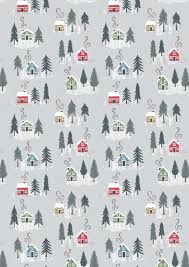 Lewis Irene Snow Day Snow Day Houses Dark Cream Fabric By The Yard Christmasback Cute Christmas Wallpaper Christmas Phone Wallpaper Winter Wallpaper