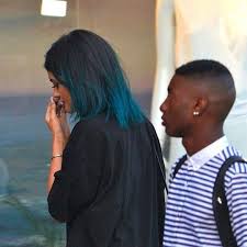 Kylie Jenner Tweaked Her Hair Color You Like Colored Hair Tips Blue Black Hair Kylie Blue Hair