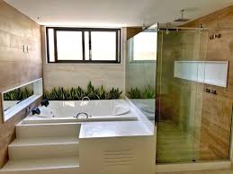 Banho Suite Master Com Banheira Jardim Interno E Box Com Dois Chuveiros Tudo Para Deixar Este Espaco Ag Banheiros Luxuosos Banheiros Modernos Banheiro Grande