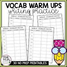 Writing Warm Up Activity Vocabulary Practice In 2020 Vocabulary Practice Part Of Speech Noun Vocabulary