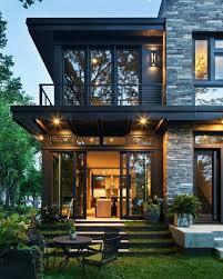 Simplesmente Amei Isso Da Casa Ser Aberta Para O Espaco Exterior Aliado A Mistura De Pedra Madei Modern House Design Dream House Exterior House Exterior