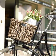 Dutch Originals Fahrradkorb Rechteckig Rattan Look Schilf Braun Fahrradkorb Fahrrad Korb