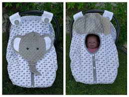 Awesome For Summer Lightweight And Breathable Swaddle Fabric Fitted Elephant Car Seat Canopy With Peek A Boo Opening Plu Car Seats Elephant Car Carseat Canopy