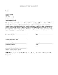 12 Simple Agreement Letter Examples Pdf Word Examples
