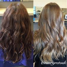 Before And After Coloring From Dark Brown To A Softer More Natural Lighter Color Blonde Hair Dark To Light Hair Light Hair Dark Blonde Hair