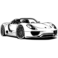 Vinilos Decorativos Porsche 918 Spyder Dibujos De Coches Porsche 918 Autos Para Dibujar