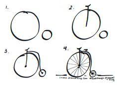 Penny Farthing Bicycle Art Drawings Bicycle
