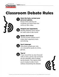 A Lesson Plan And Some Recommendations On How To Encourage Productive Debate In The Classroom Article By S Teaching Debate Speech And Debate Health Teacher