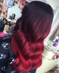 Vamp Ombre Bright Red Hair Ombre Red Ombre Hair Magenta Hair