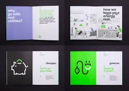 Real Utilities Brand Id On Behance Brochure Design Brand Guidelines Brand Concept