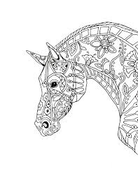 Decorative Horse Profile For Print Jpg Jpeg Image 2550 3300 Pixels Kleurplaten Mandala Kleurplaten Kleurboek