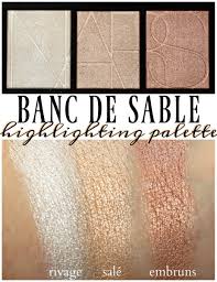 Nars Banc De Sable Highlighter Palette Swatches Review Blushing Noir Highlighter Palette Highlighter Palette
