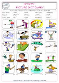 Sports Vocabulary Matching Exercise Esl Worksheets For Kids And New Learners Worksheets For Kids Exercise For Kids Worksheets