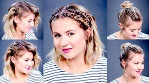 3 Easy Summer Hairstyles For Short Medium Hair Milabu Youtube Medium Hair Styles Short Hair Styles Easy Summer Hairstyles