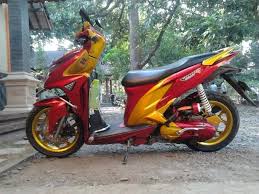 Modifikasi Motor Beat Pop Merah Blog Gambar Modifikasi Motor Motor Techno Warna