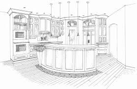 Kitchens Kitchen Drawing Perspective Room In Home Interior Design Drawings Kitchen Drawing Interior Design Sketches