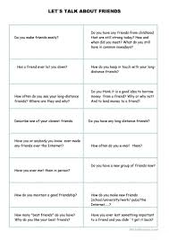 Let S Talk About Friends And Friendship Worksheet Free Esl Print Conversation Cards Kindergarten Worksheets Printable Kindergarten Worksheets Free Printables