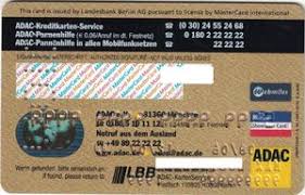 Bank Card Adac Plus Landesbank Berlin Germany Federal Republic Col De Mc 0120 01
