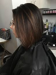Dark Brown Hair Caramel Highlights Short Lob Lkhairstudios Hair Styles Medium Hair Styles Short Straight Hair