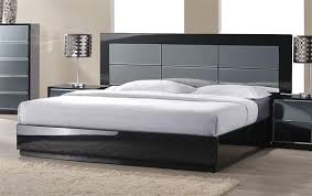 Venice Modern High Gloss Black Wood Queen Bed Bedroom Furniture Design Bed Furniture Design Bed Design Modern