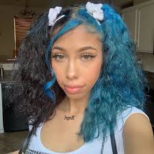Pin By May On Naiya Split Dyed Hair Dyed Curly Hair Aesthetic Hair
