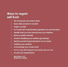 Ways To Develop Self Trust In 2020 Self Care Activities Mental And Emotional Health Self