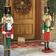 Lighted Nutcrackers Frontgate Front Porch Christmas Decor Nutcracker Christmas Christmas Decorations