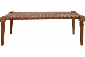 Banc En Bois Et Cuir Safa Bois Et Cuir Banc Bois Mobilier Jardin