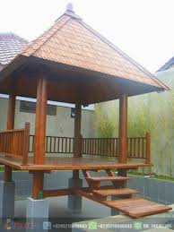 Gasebo Glugu Taman Kolam Gasebo Gasebo Jati Gasebo Jepara Gasebo Glugu Gasebo Ukir Jepara Gazebo Rumah Kebun Desain Eksterior