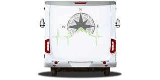 Wohnmobildekor Kompass Und Berge Aufkleber Furs Auto Wohnmobil Auto Aufkleber