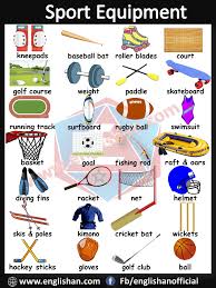 Sport Equipment Vocabulary With Images And Flashcards Download Pdf Vocabulary English Vocabulary Sports Equipment
