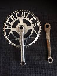 Vintage Hercules Bicycle Cranks Chainset Suit 3 Speed Path Racer 48t Altmodisches Fahrrad Fahrrad Vintage
