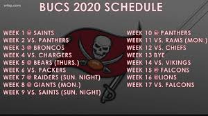 Tampa Bay Buccaneers Bucs 2020 Preseason Schedule Revealed Wtsp Com