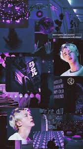 Jin Kim Seokjin Wallpaper Lucu Ungu Latar Belakang