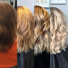 The Process Of Dark To Blonde Before And After Lkhairstudios Brunette To Blonde Dark To Light Hair Red Blonde Hair