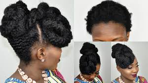 Natural Hair Natural Hair Updo Tutorial Using Marley Hair B Elegant Updo 5 Minutes Natural Hair Updo Hair Updos Tutorials Natural Hair Styles