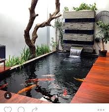 Desain Kolam Ikan Mini Untuk Taman Belakang Rumah Kolam Ikan Desain Lanskap Water Feature